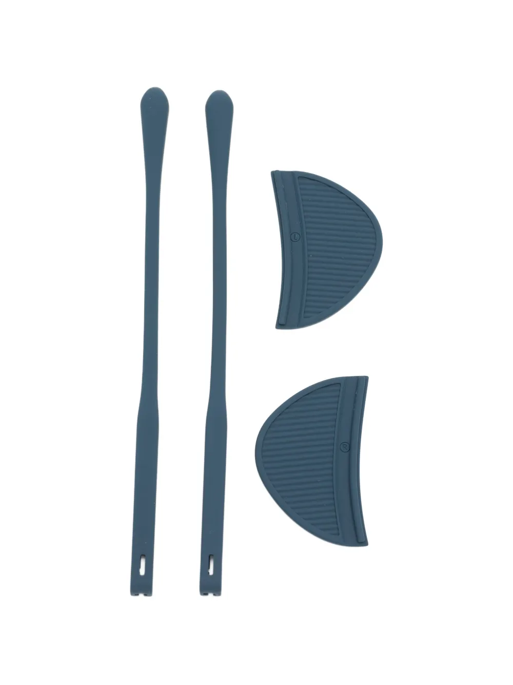 Linda Farrow Gerippte Sonnenbrille - Blau