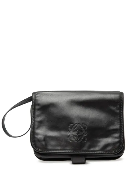 Loewe Pre-Owned 2010-2025 Leather Anagram clutch bag
