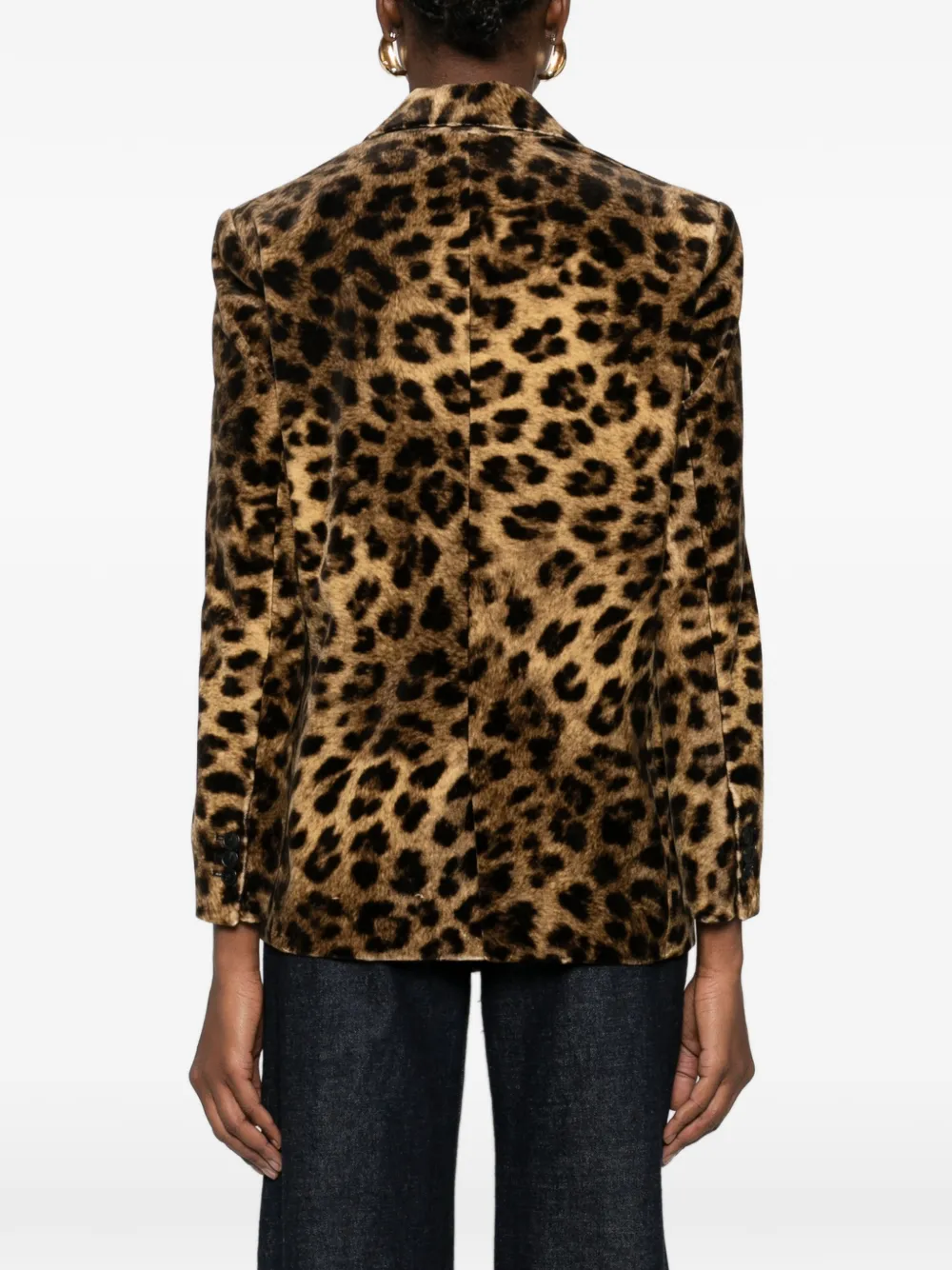 Leopard Single-Breasted Jacket