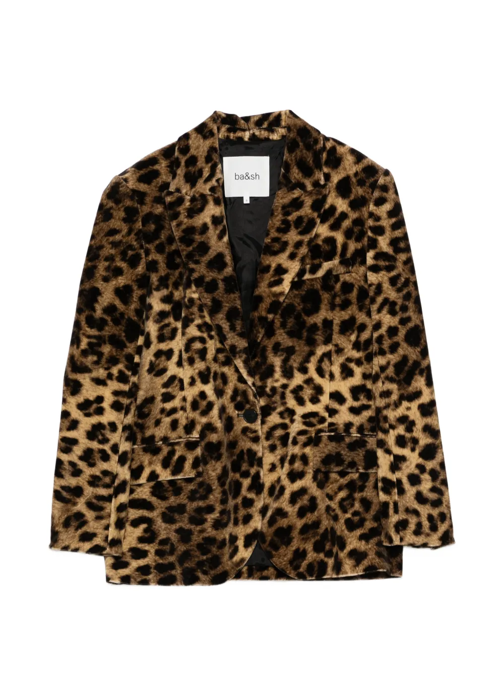 Ba&Sh leopard single-breasted jacket - Marrone
