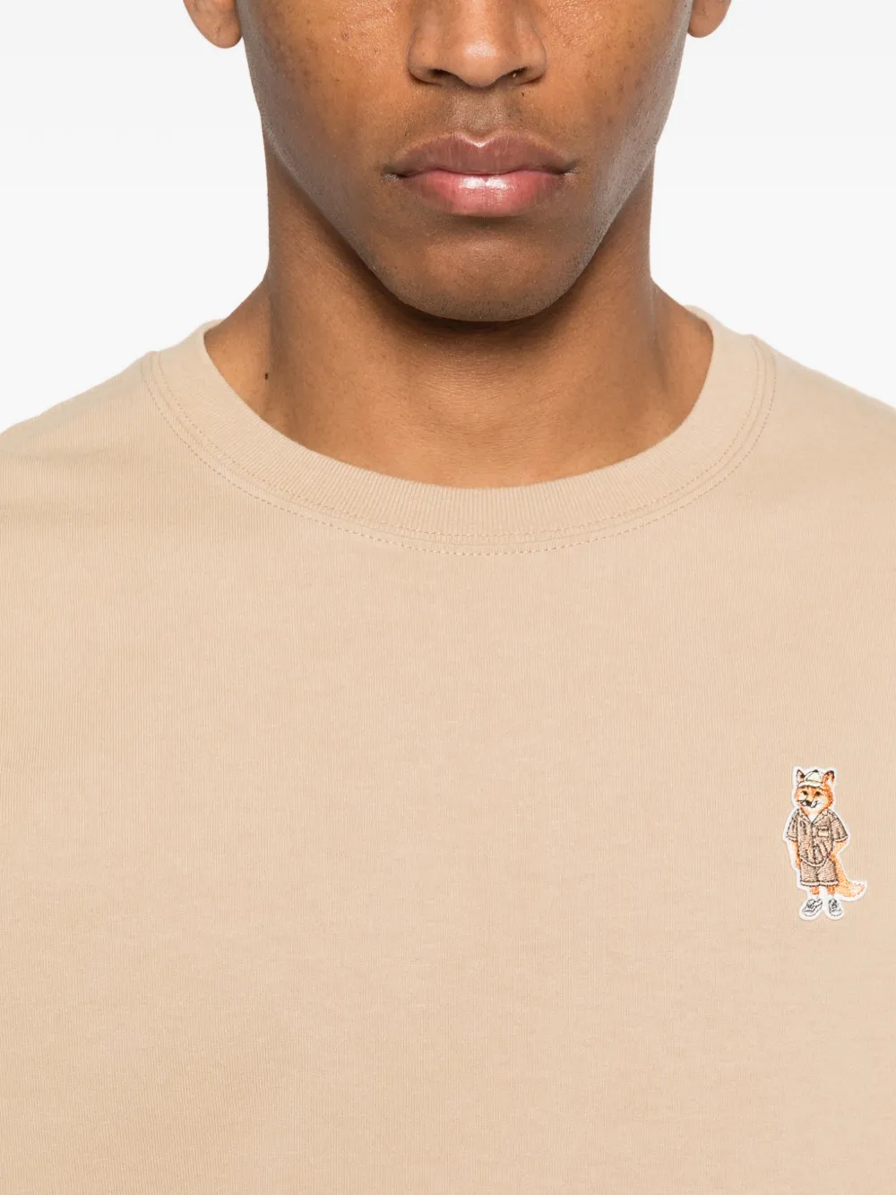 Maison Kitsuné Gekreukt T-shirt Beige