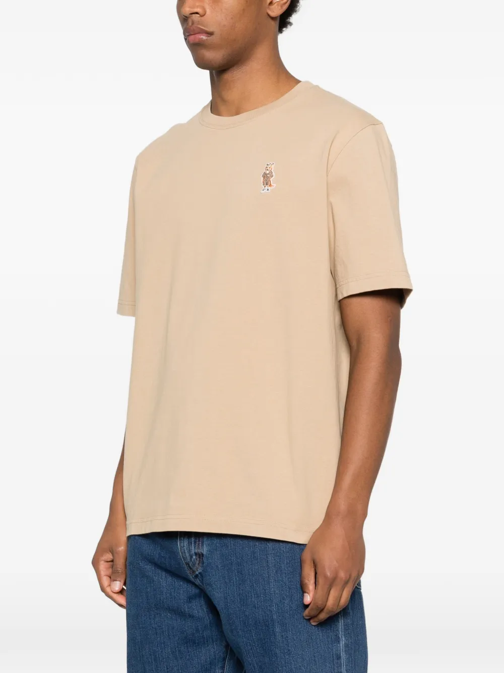Maison Kitsuné Gekreukt T-shirt Beige