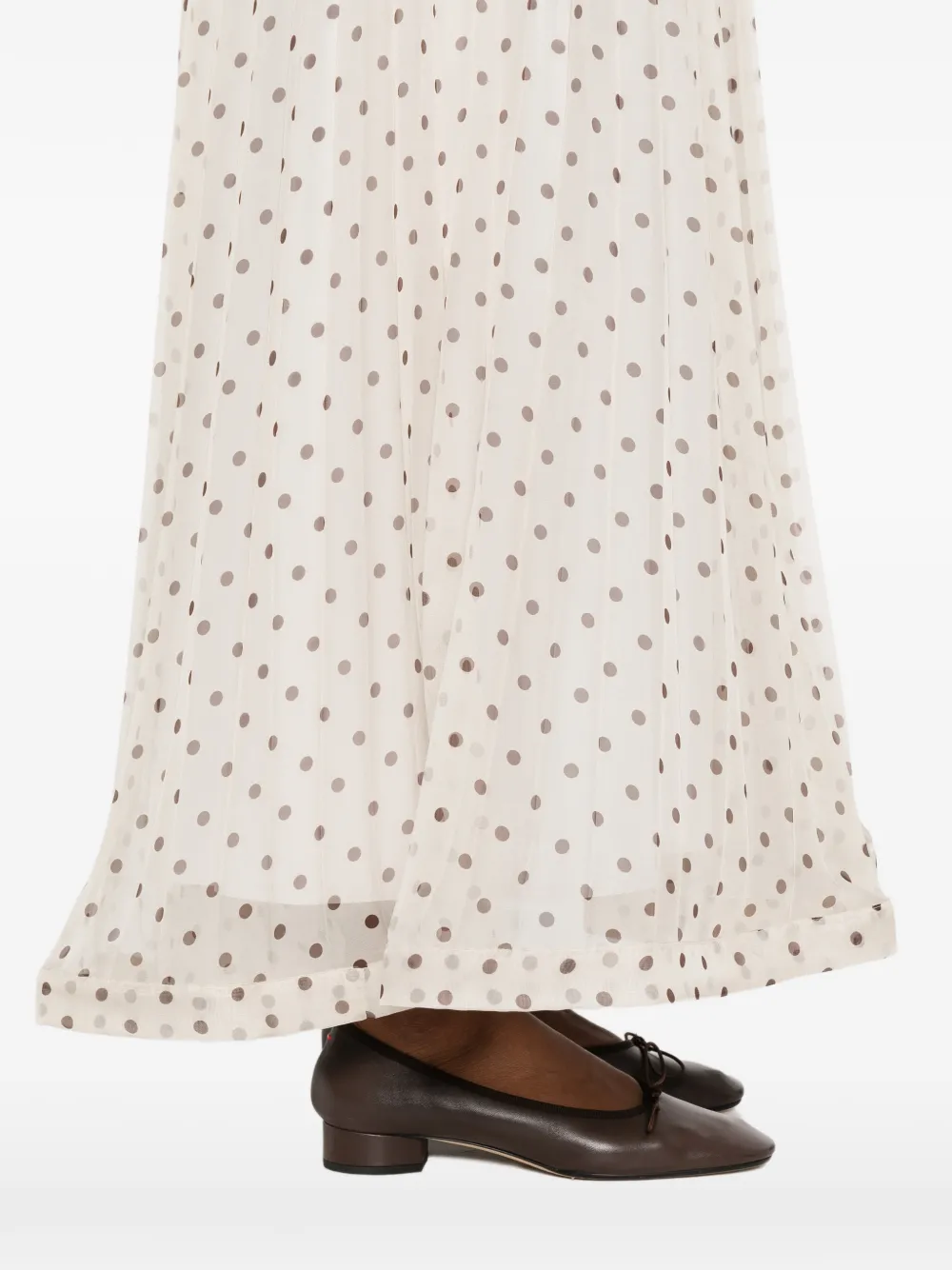 P.A.R.O.S.H. Pallina maxi-rok met stippen Beige