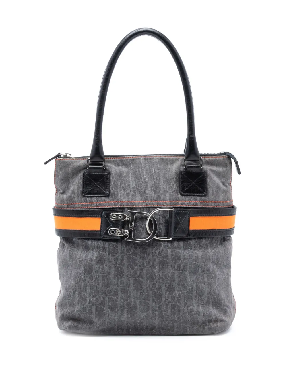 Christian Dior Pre-Owned Borsa tote Diorissimo denim Flight con motivo Trotter 2005 - Blu