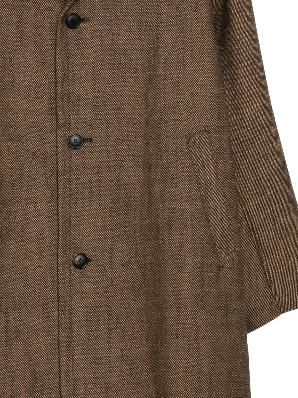  Visvim Tweed Trench Coat - Brown 