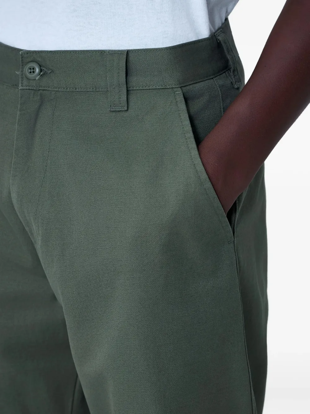 Carhartt WIP Jeans met wijde pijpen en vijf zakken Groen