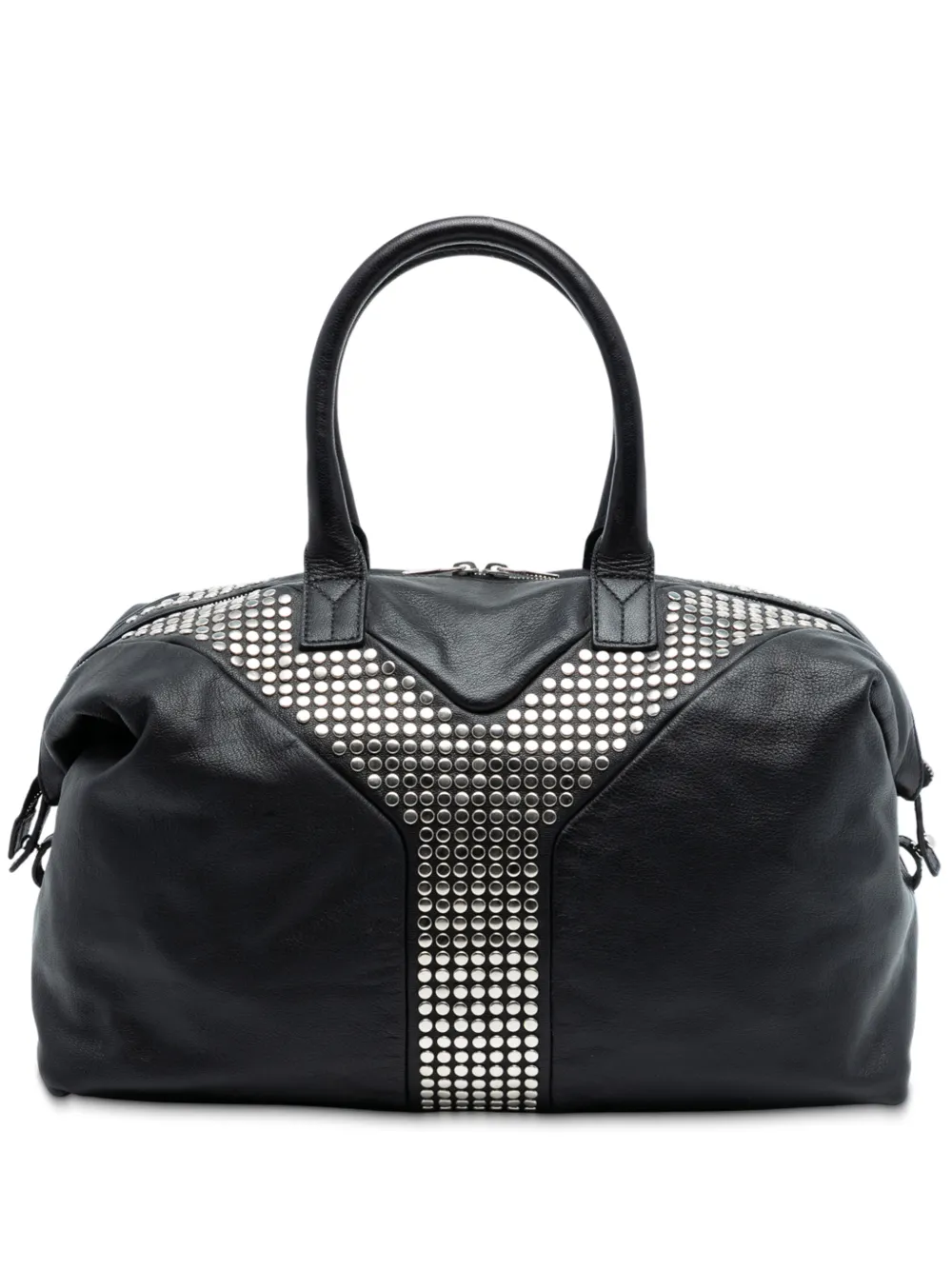 Saint Laurent Pre-Owned Borsa tote Easy Y in pelle con borchie 2000-2012 - Nero