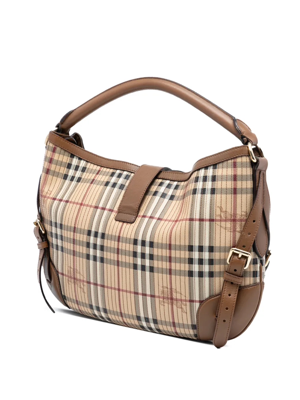 2000-2017 Haymarket Check Stitched Coated Canvas And Leather Dunloe Satchel