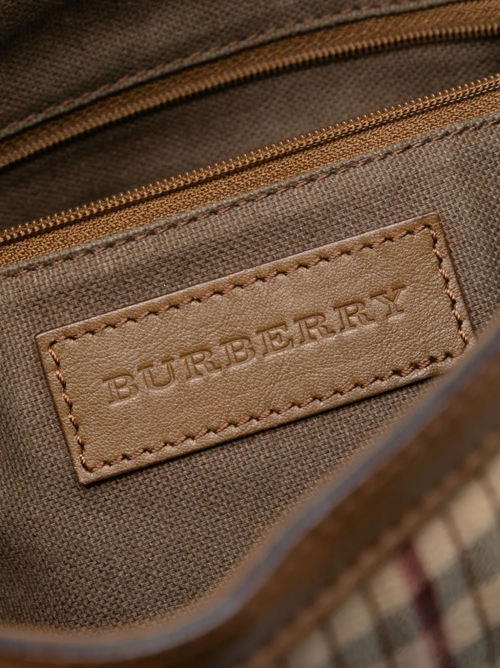 2000-2017 Haymarket Check Stitched Coated Canvas And Leather Dunloe Satchel