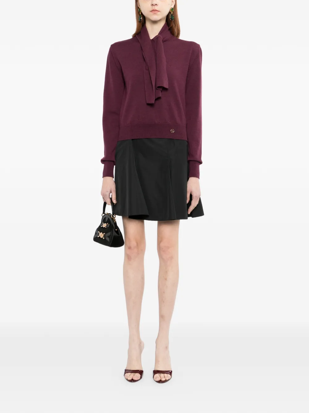 Saiid Kobeisy Wollen blouse met strik Paars