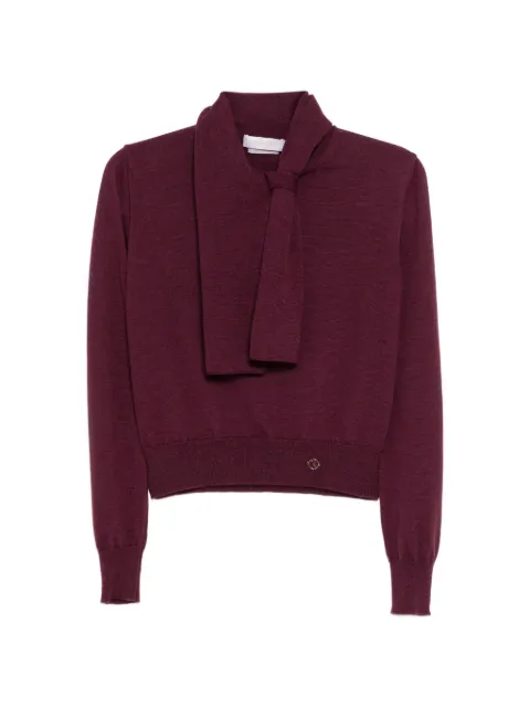 Saiid Kobeisy wool bow blouse