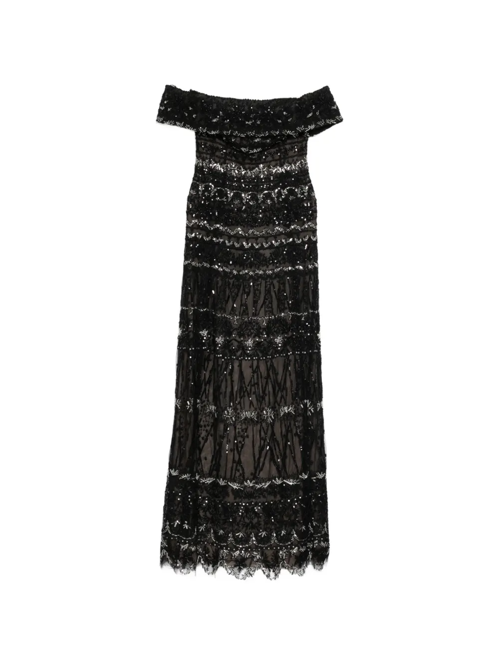 Saiid Kobeisy beaded tulle dress - Nero