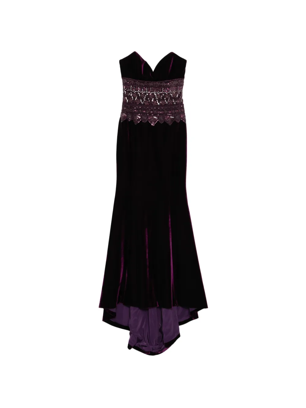 Saiid Kobeisy strapless dress with embroidered detailing - Viola