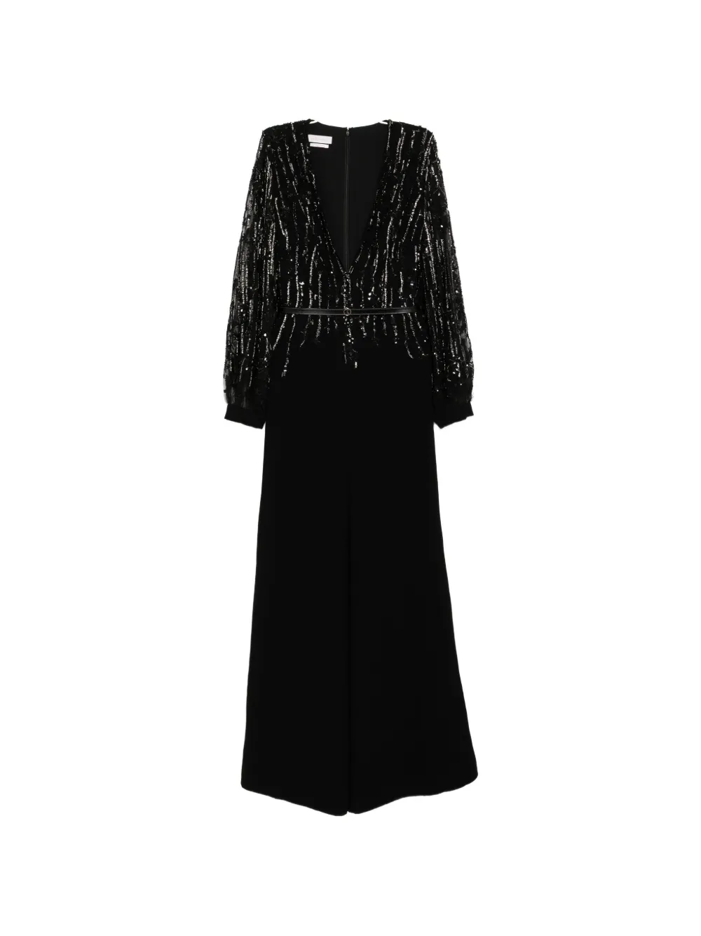 Saiid Kobeisy crepe beaded jumpsuit - Nero