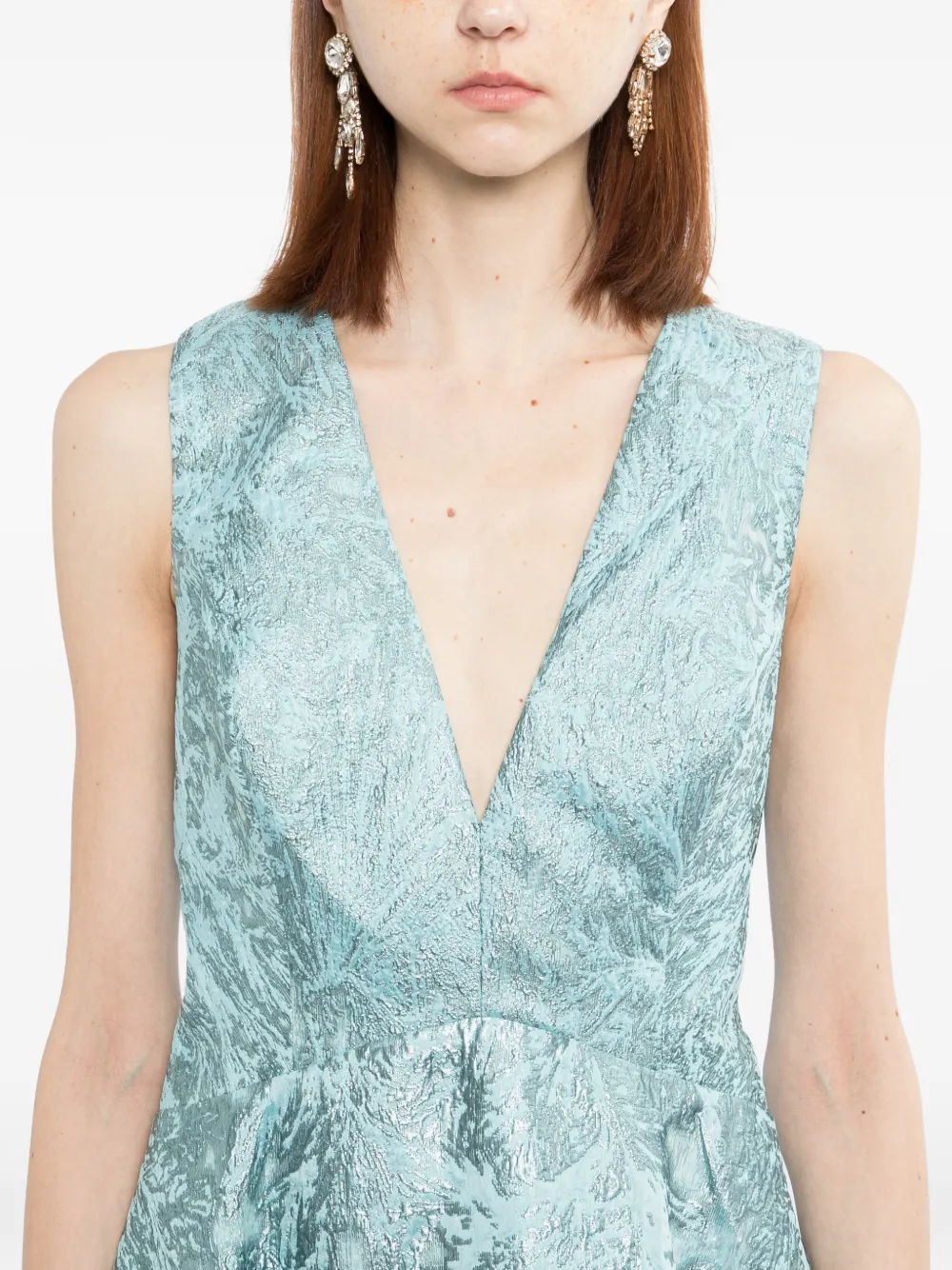 Saiid Kobeisy Brocade jurk Blauw