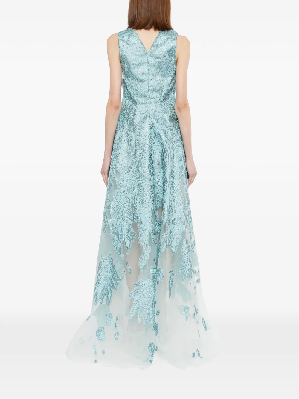 Saiid Kobeisy Brocade jurk Blauw