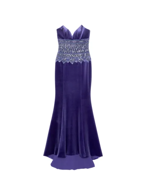 Saiid Kobeisy strapless dress with embroidered detailing