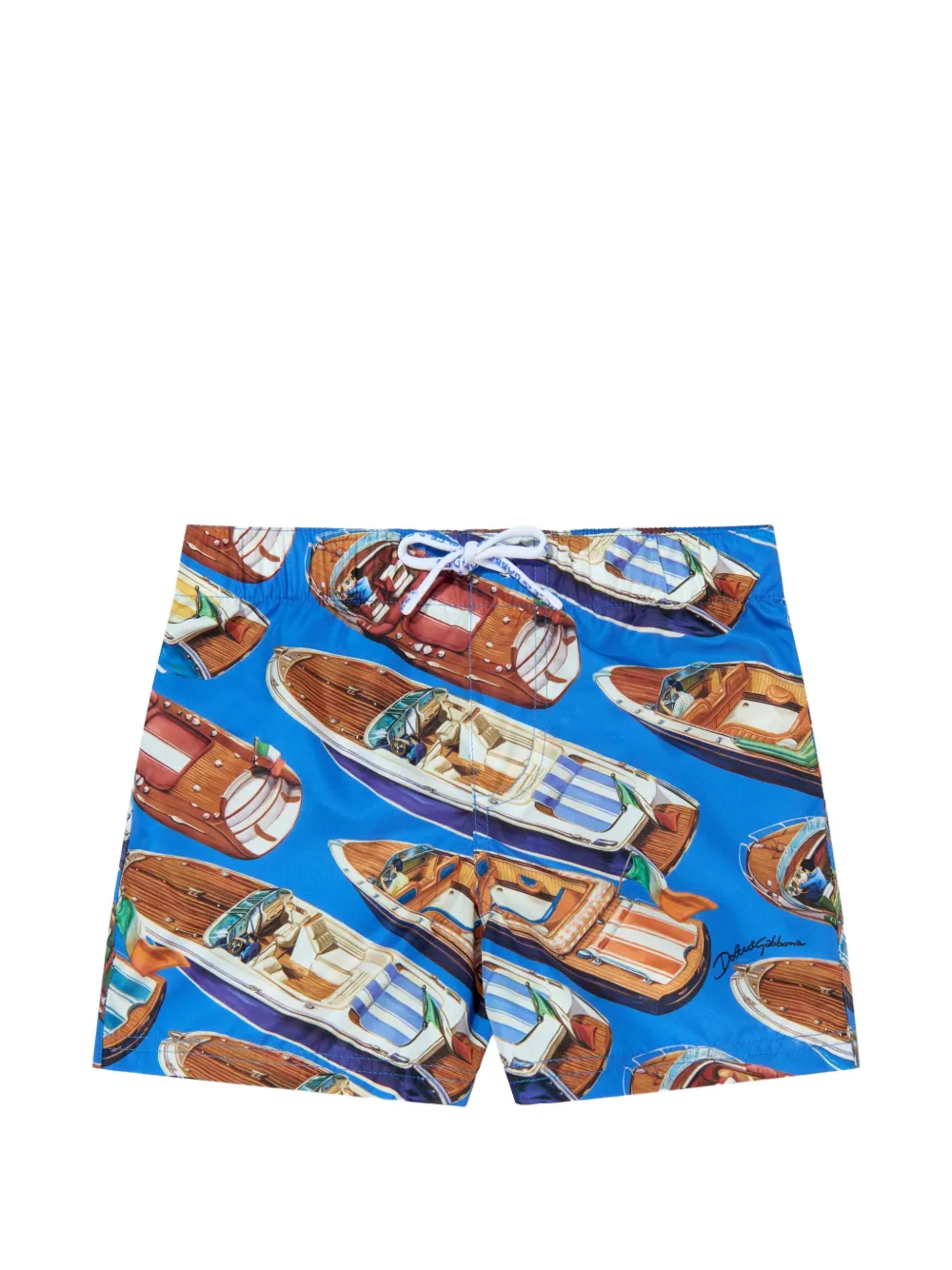 Dolce & Gabbana Kids boat-print baby boy swimwear - Blu