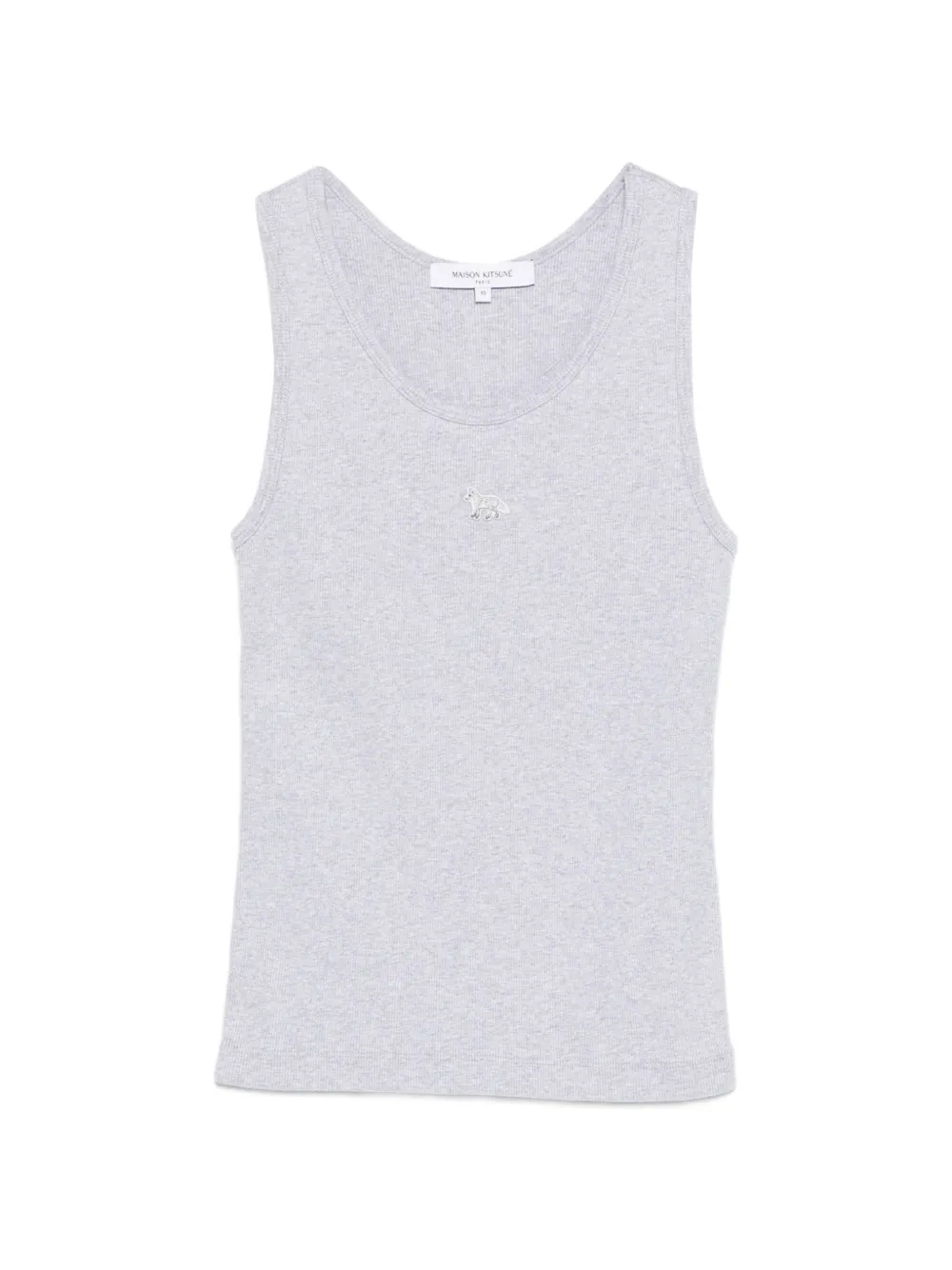 Maison Kitsuné logo-patch tank top - Grigio