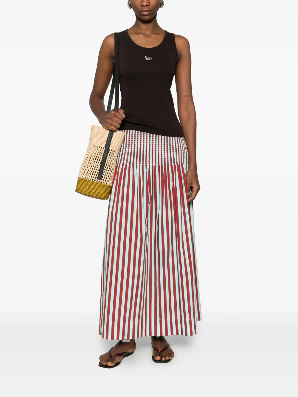  Maison Kitsuné Appliqué Top - Brown 