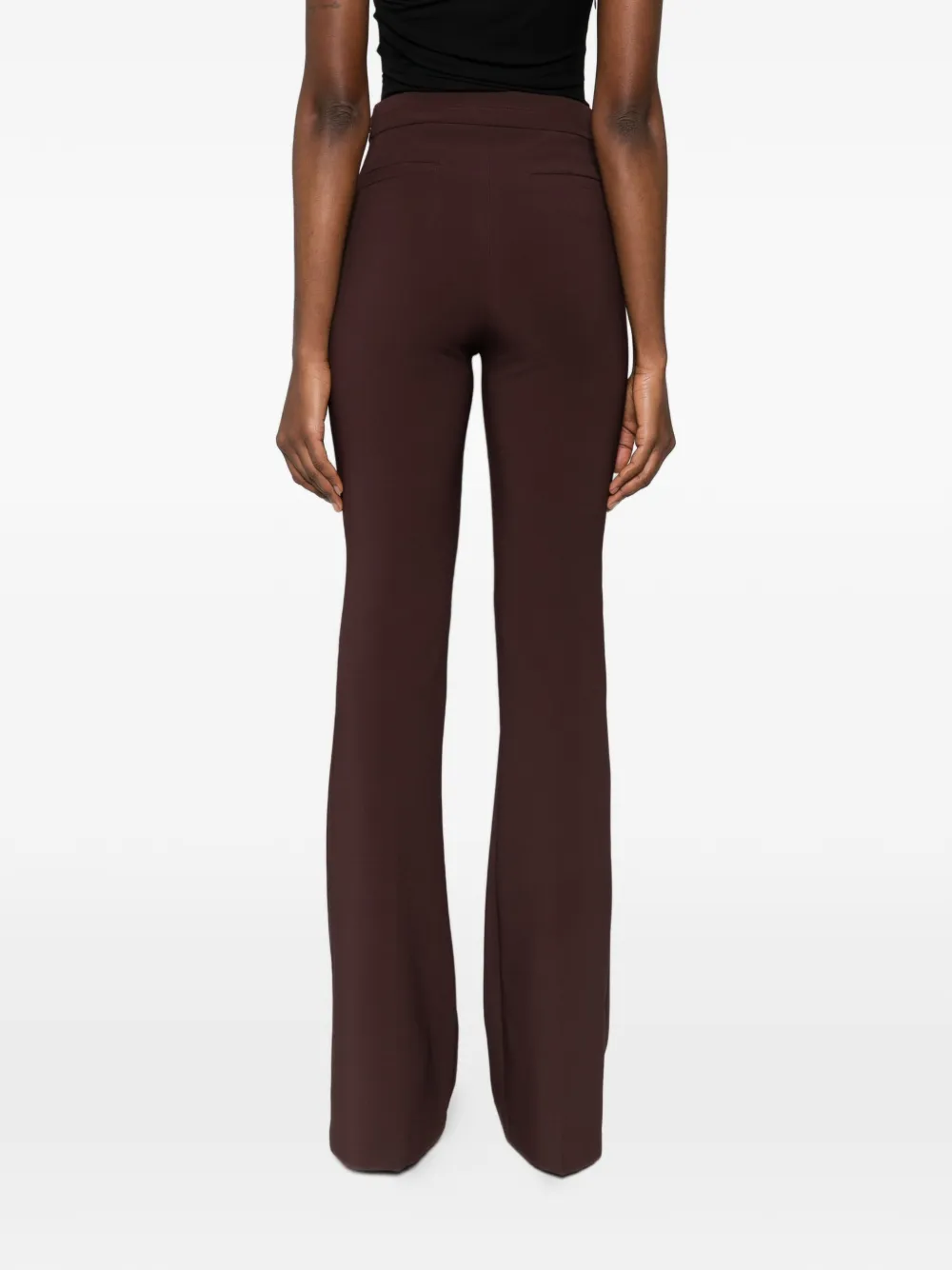 Elisabetta Franchi Crêpe flared broek Bruin