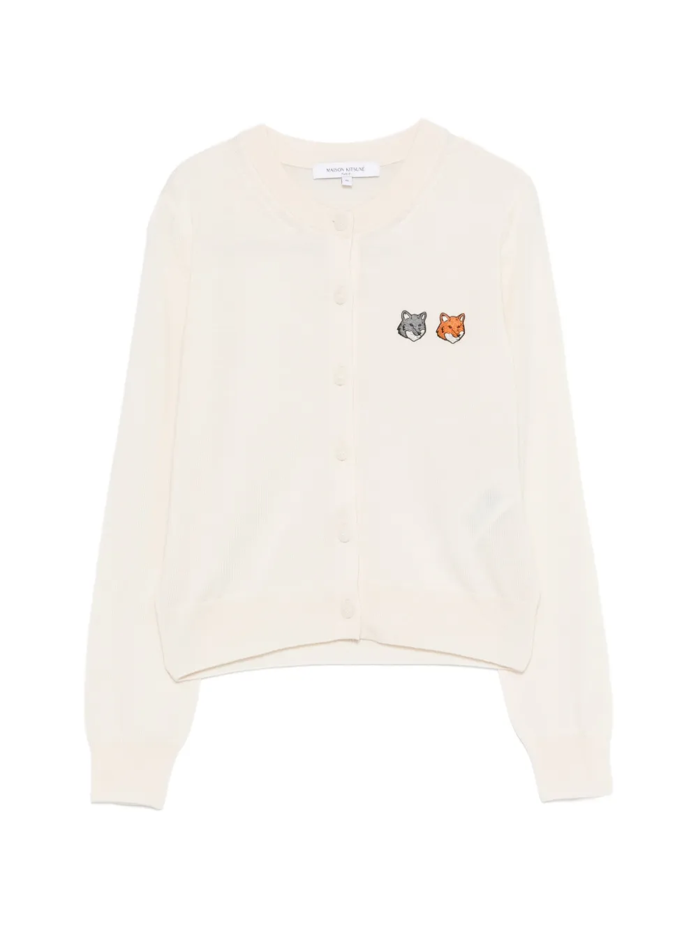 Maison Kitsuné fox-motif buttoned cardigan - Toni neutri