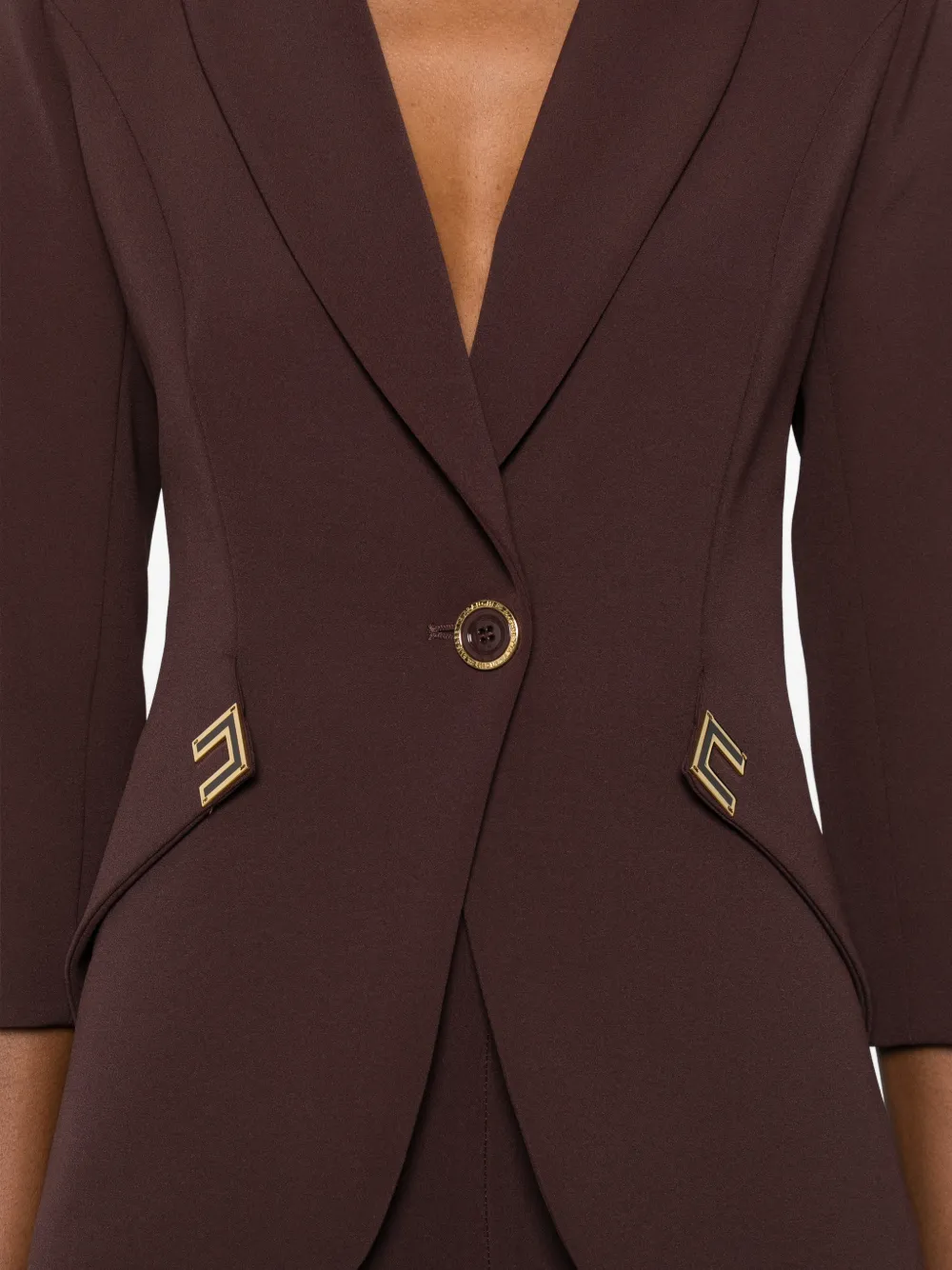 Elisabetta Franchi Crêpe blazer Bruin