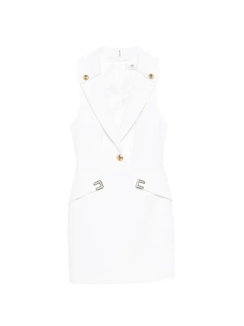 Elisabetta Franchi vestido corto con aplique del logo