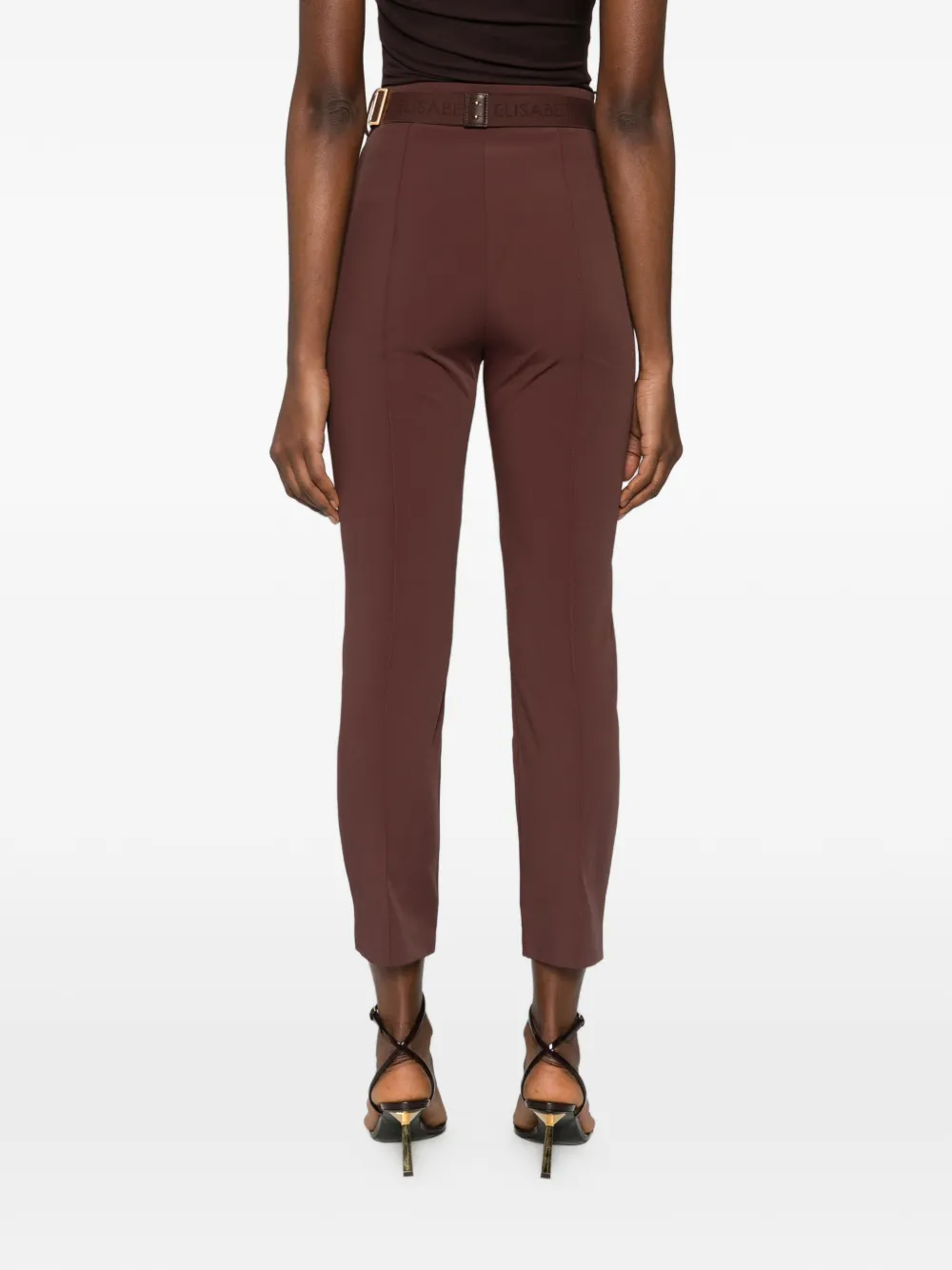 Elisabetta Franchi Broek met ceintuur Bruin
