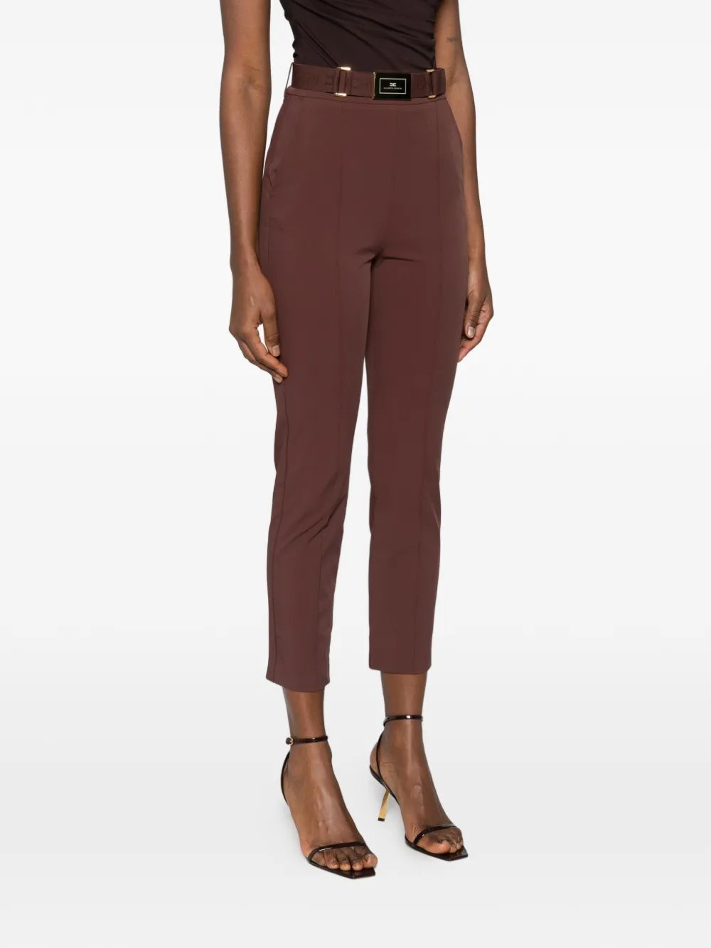 Elisabetta Franchi Broek met ceintuur Bruin