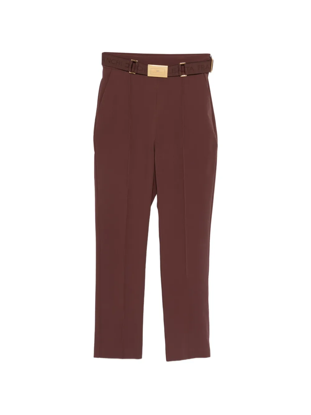 Elisabetta Franchi belted trousers - Marrone