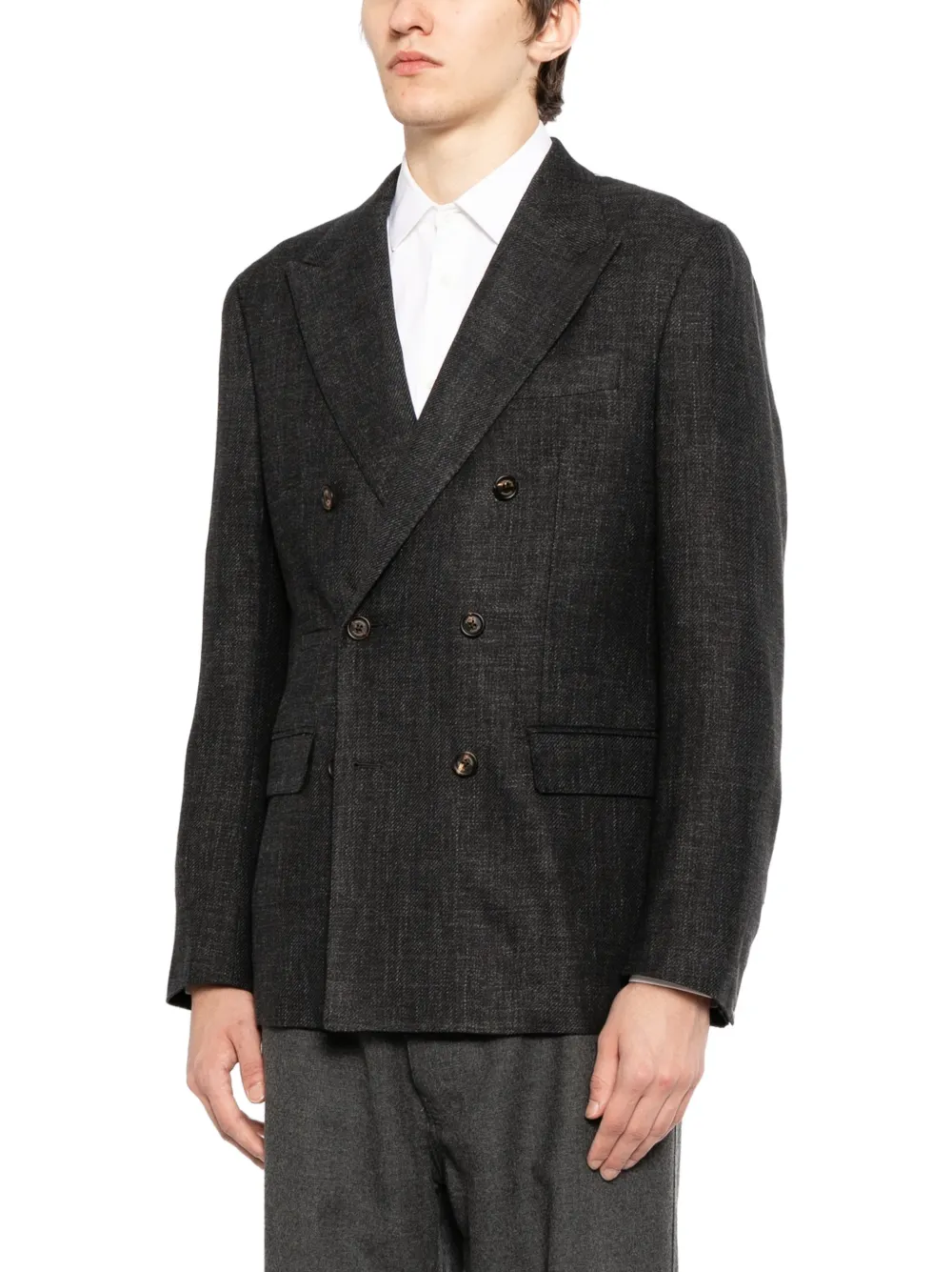 Eleventy Double-breasted Blazer - Grey 