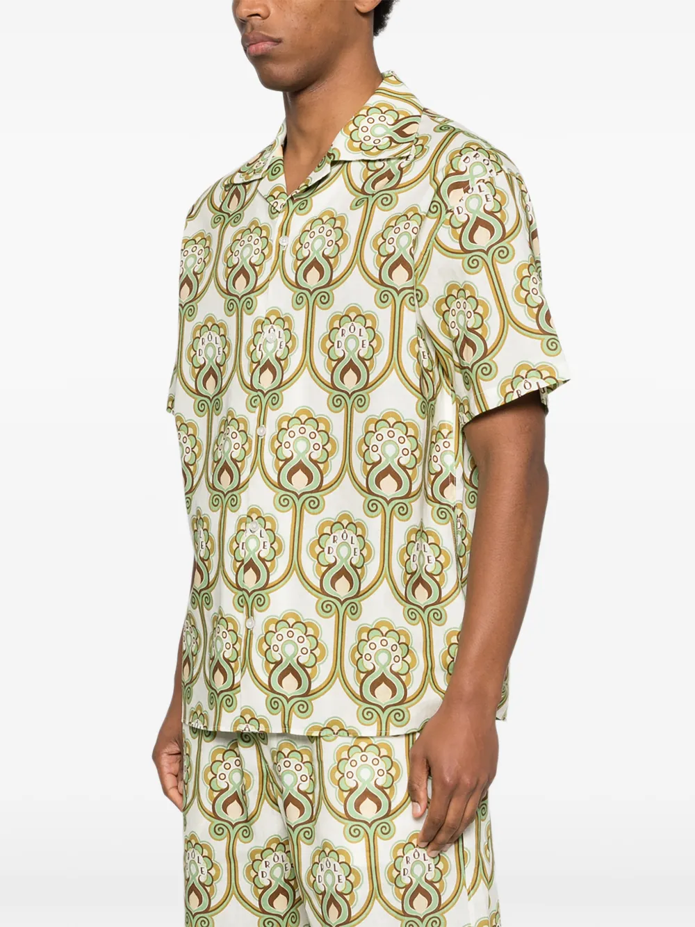 Drôle De Monsieur Overhemd met bloemenprint Groen