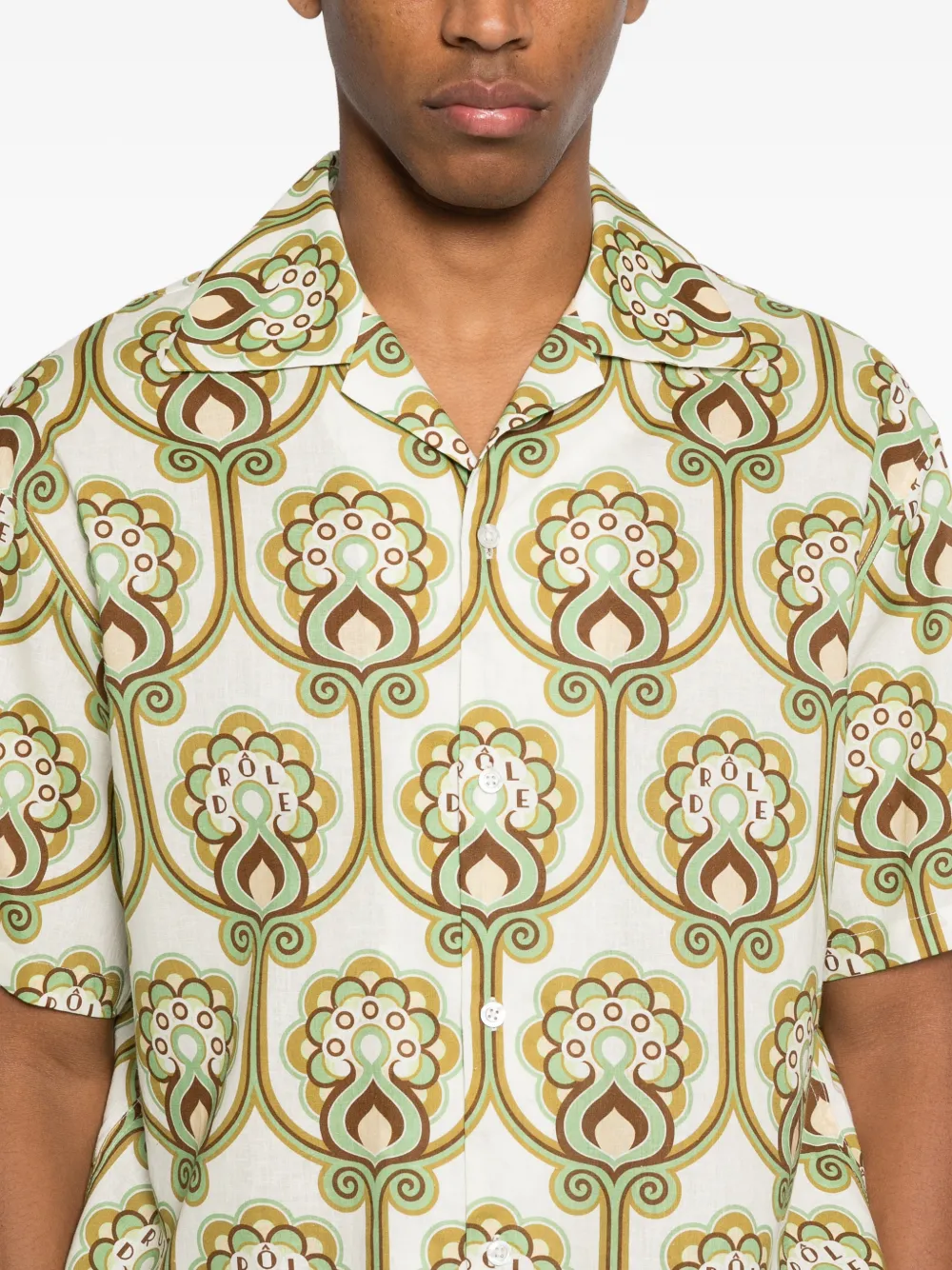 Drôle De Monsieur Overhemd met bloemenprint Groen