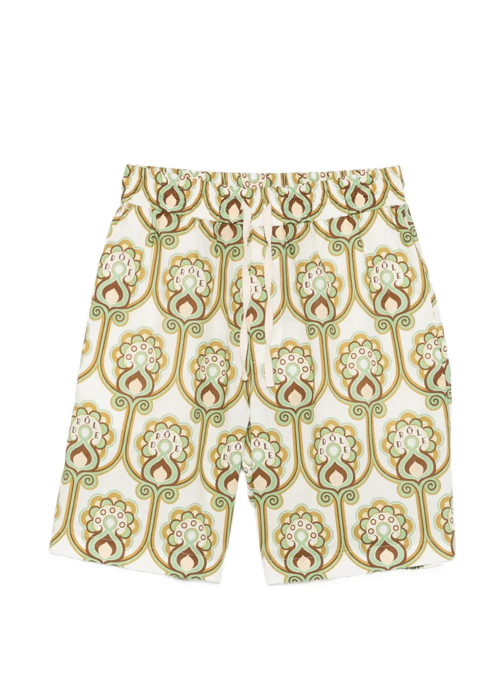 Drôle De Monsieur print camp shorts - Verde