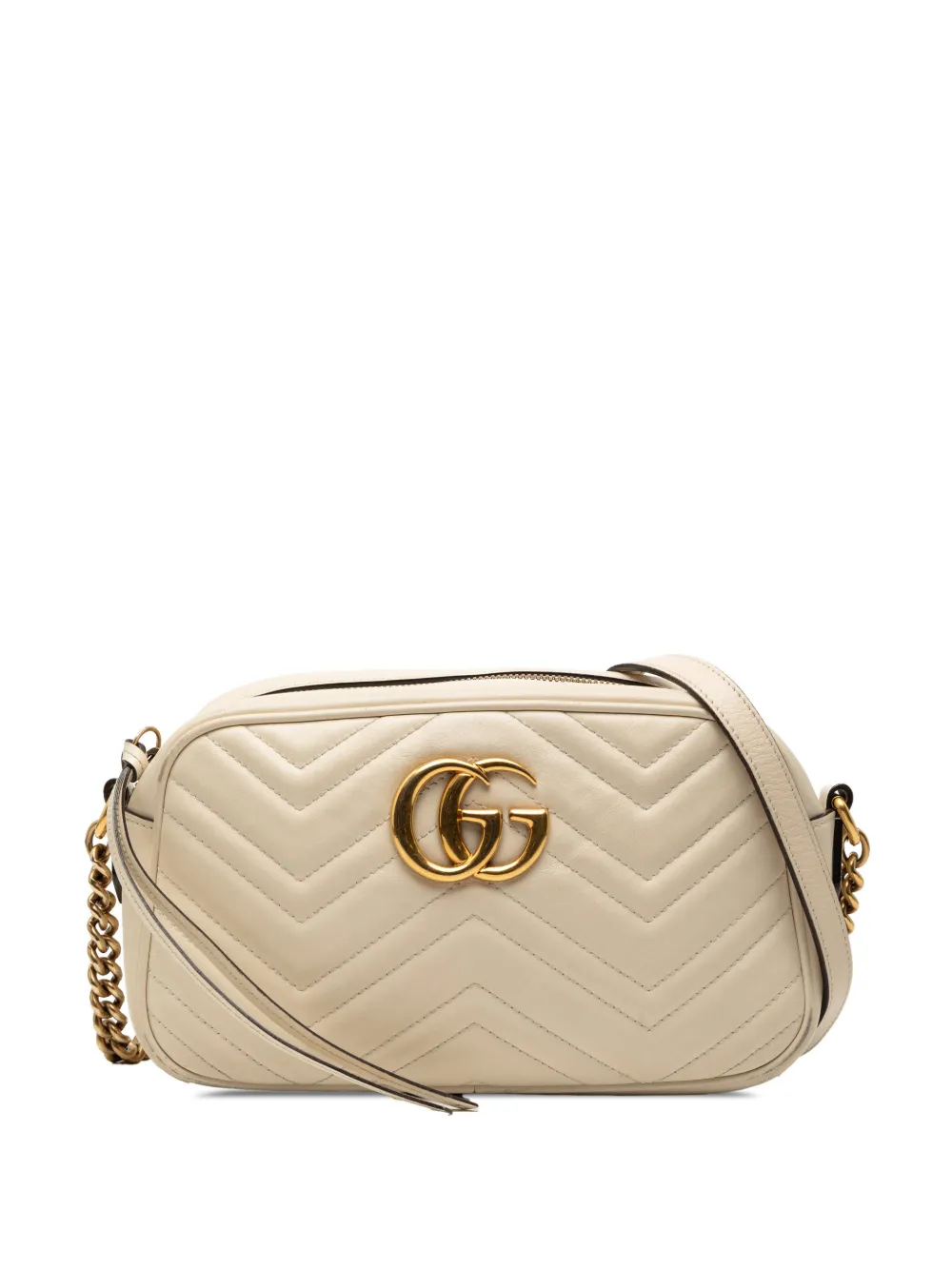 Gucci Pre-Owned 2016-2026 Small GG Marmont Matelasse Leather crossbody bag - Bianco
