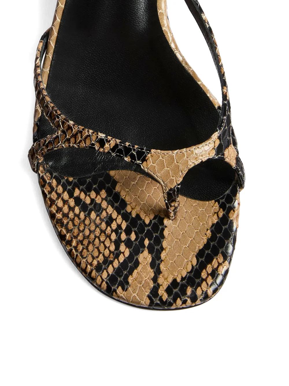 KHAITE Mial leren sandalen Bruin