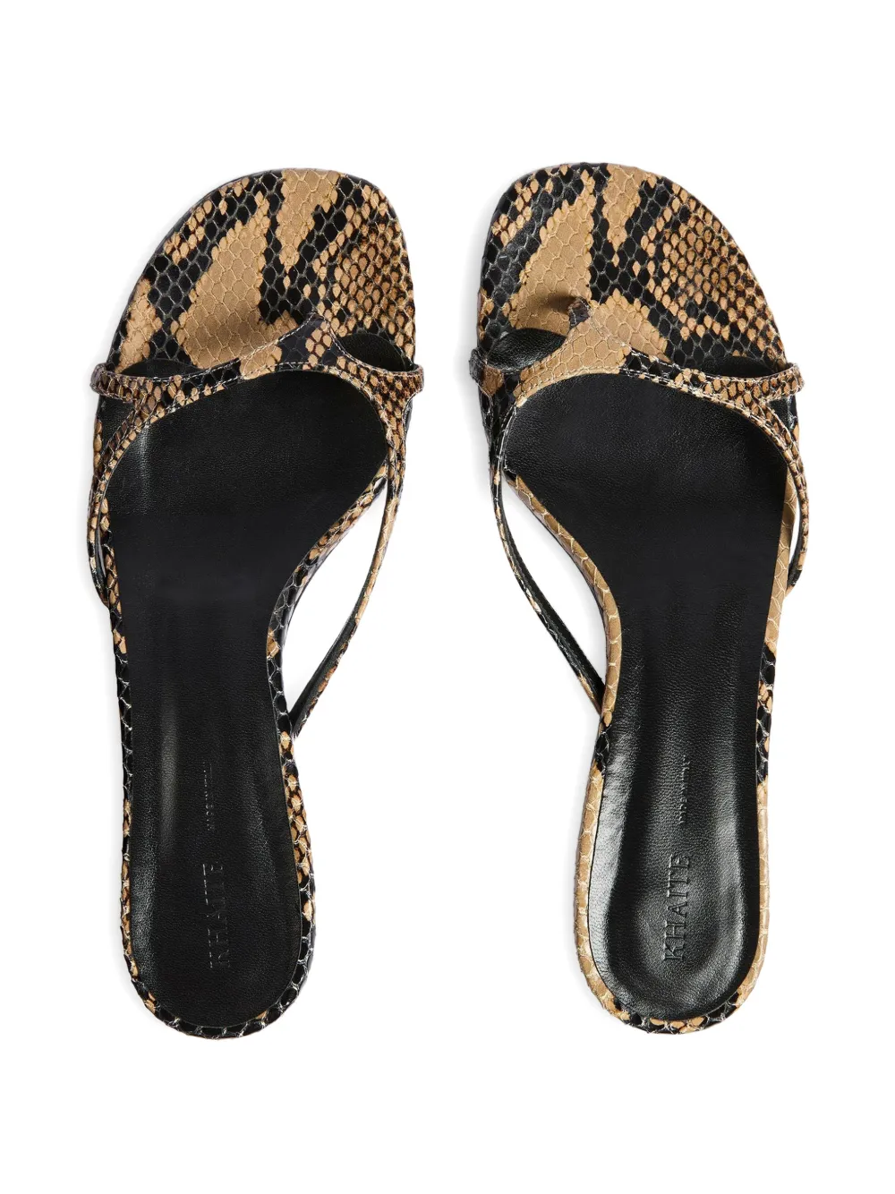 KHAITE Mial leren sandalen Bruin