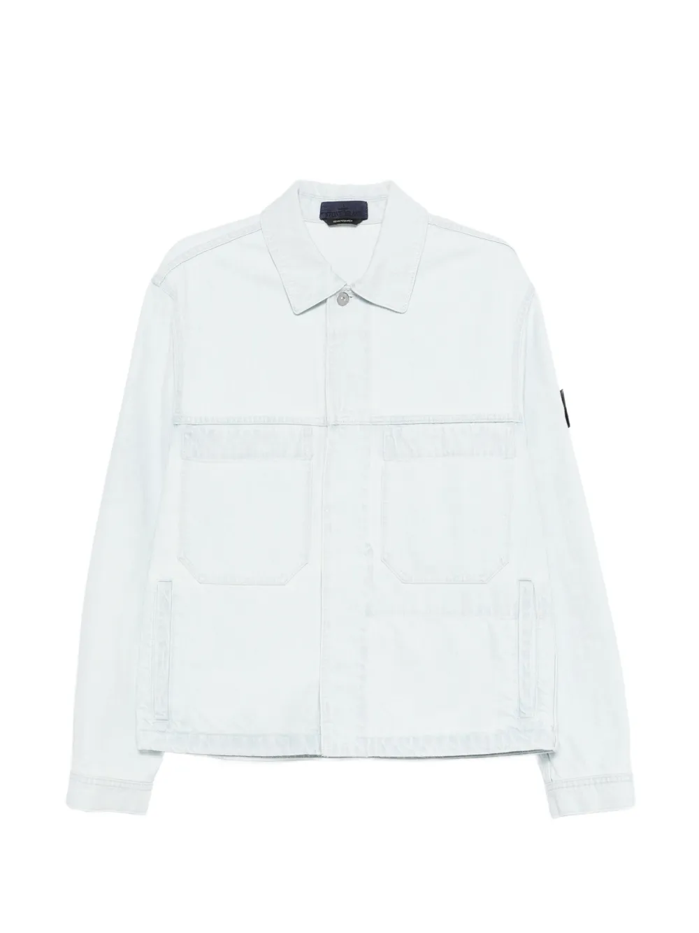 Stone Island side-pocket denim jacket - Blu