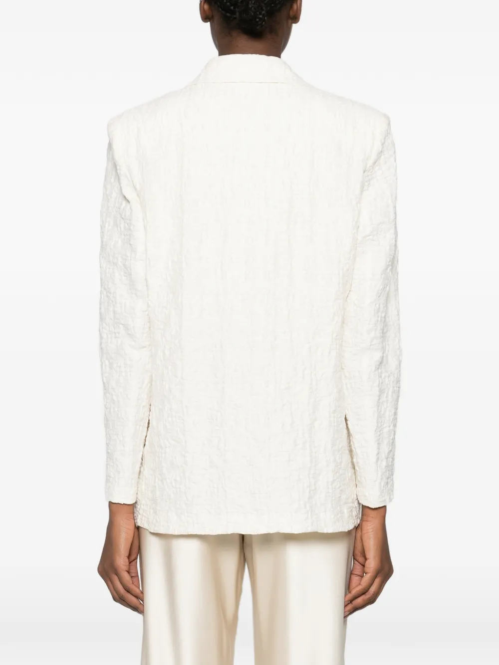 Textured Single-Breasted Jacket