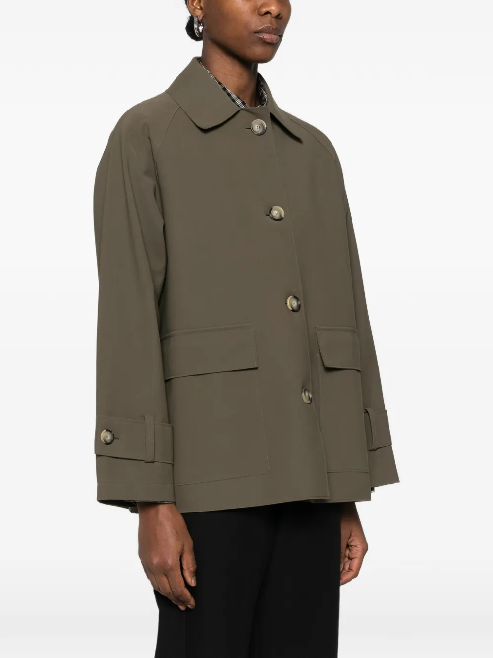  Harris Wharf London Raglan-sleeve Scuba Jacket - Green 