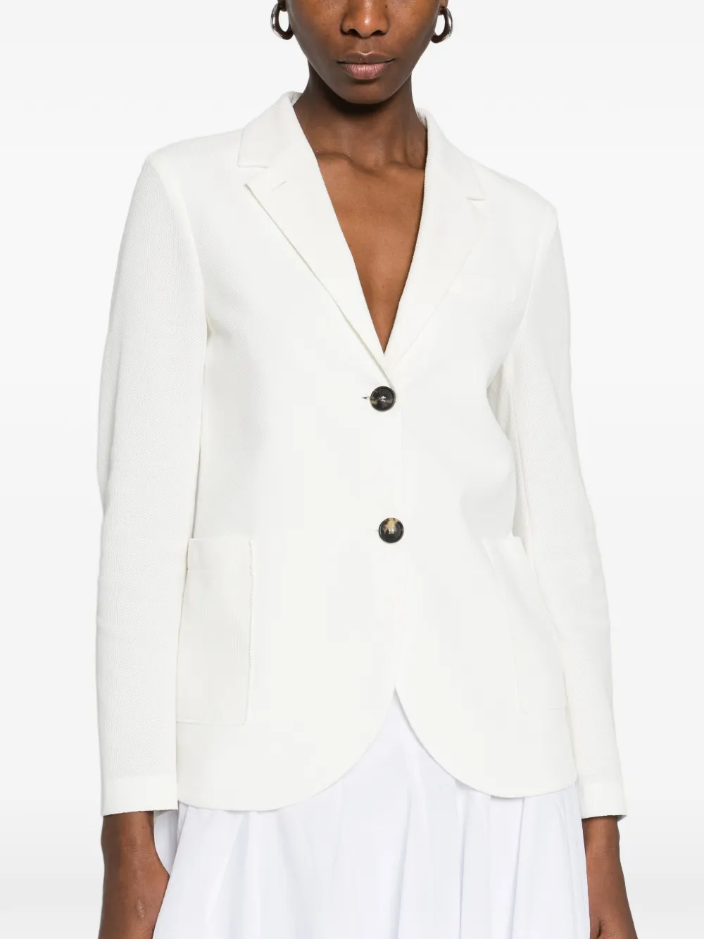 Harris Wharf London Honeycomb blazer Wit