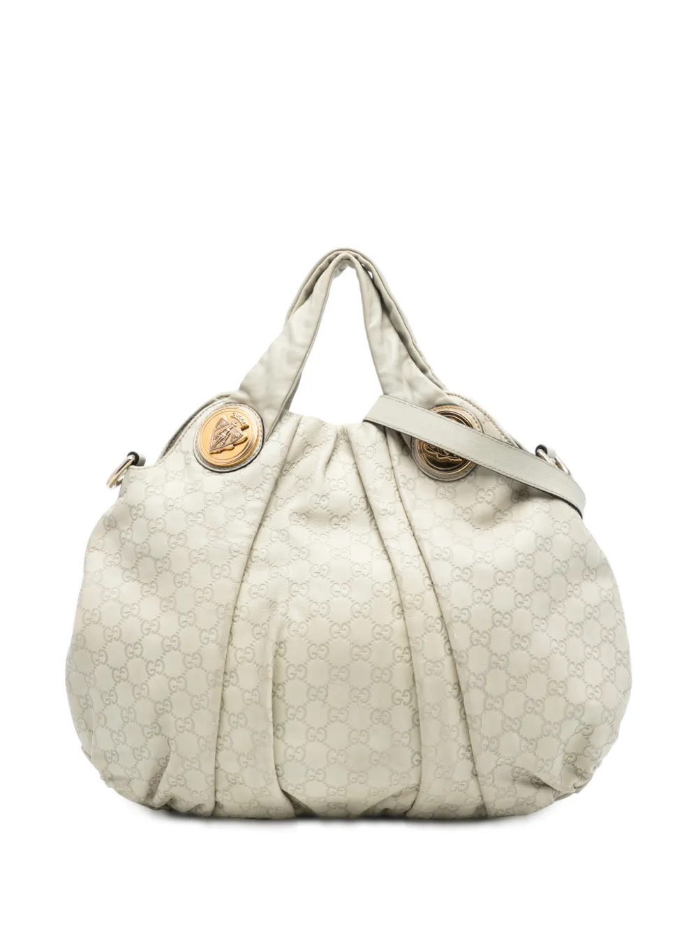 Gucci Pre-Owned 2016-2025 Large Guccissima Hysteria satchel - Bianco