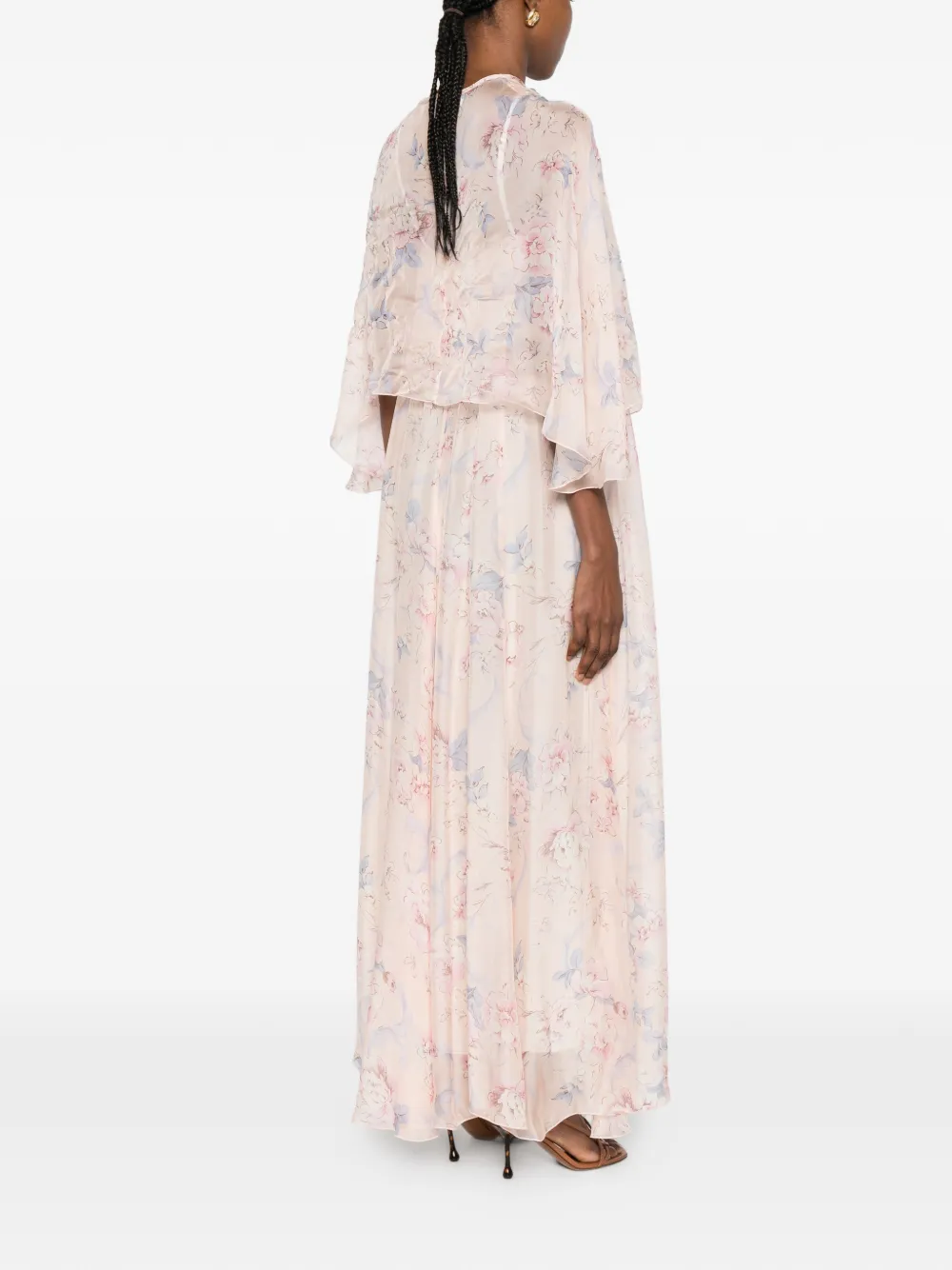 Forte Maxi-jurk met bloemenprint Roze