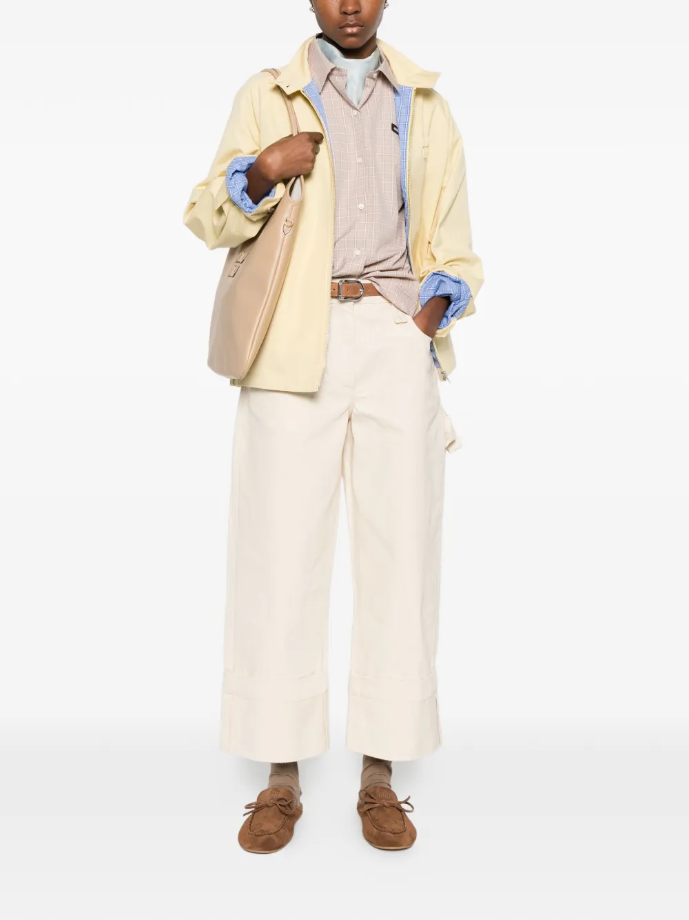 Miu Shirtjack met logopatch Beige