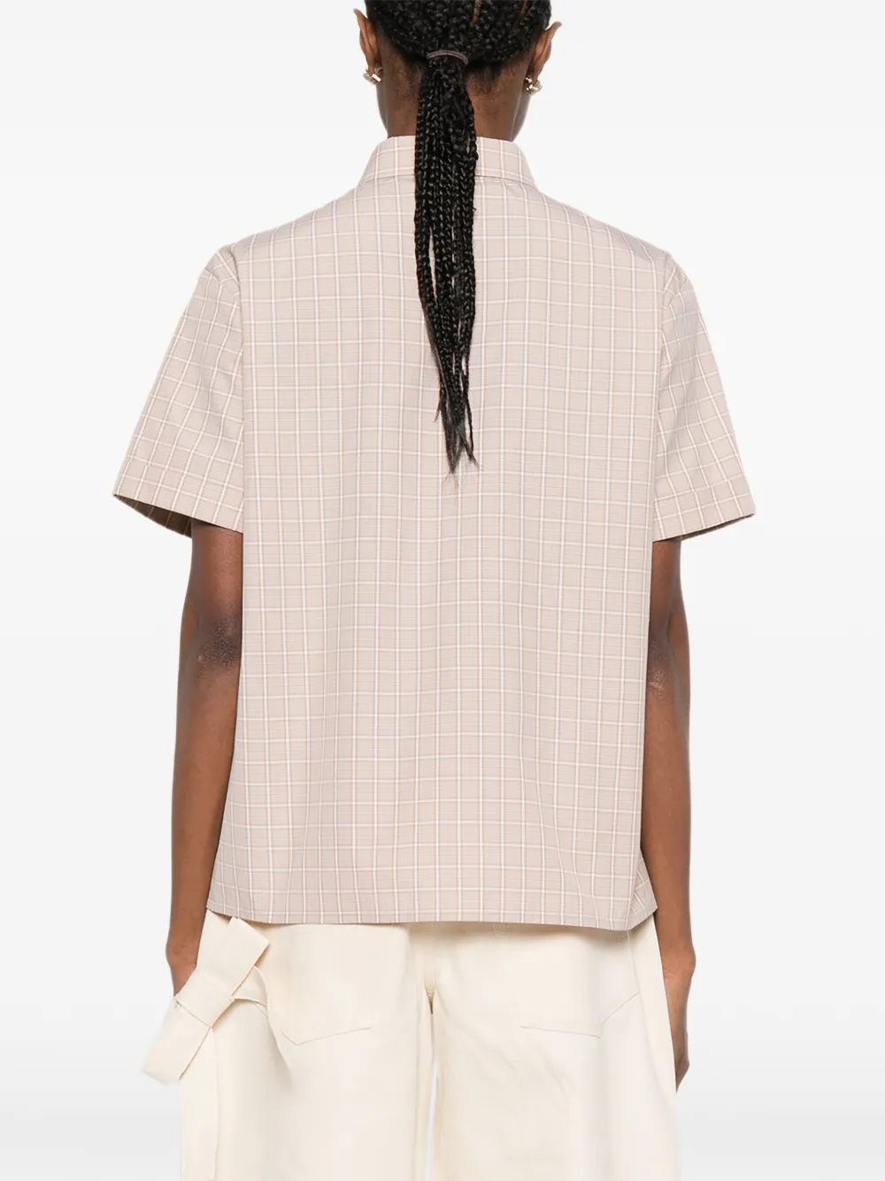 Miu Shirtjack met logopatch Beige