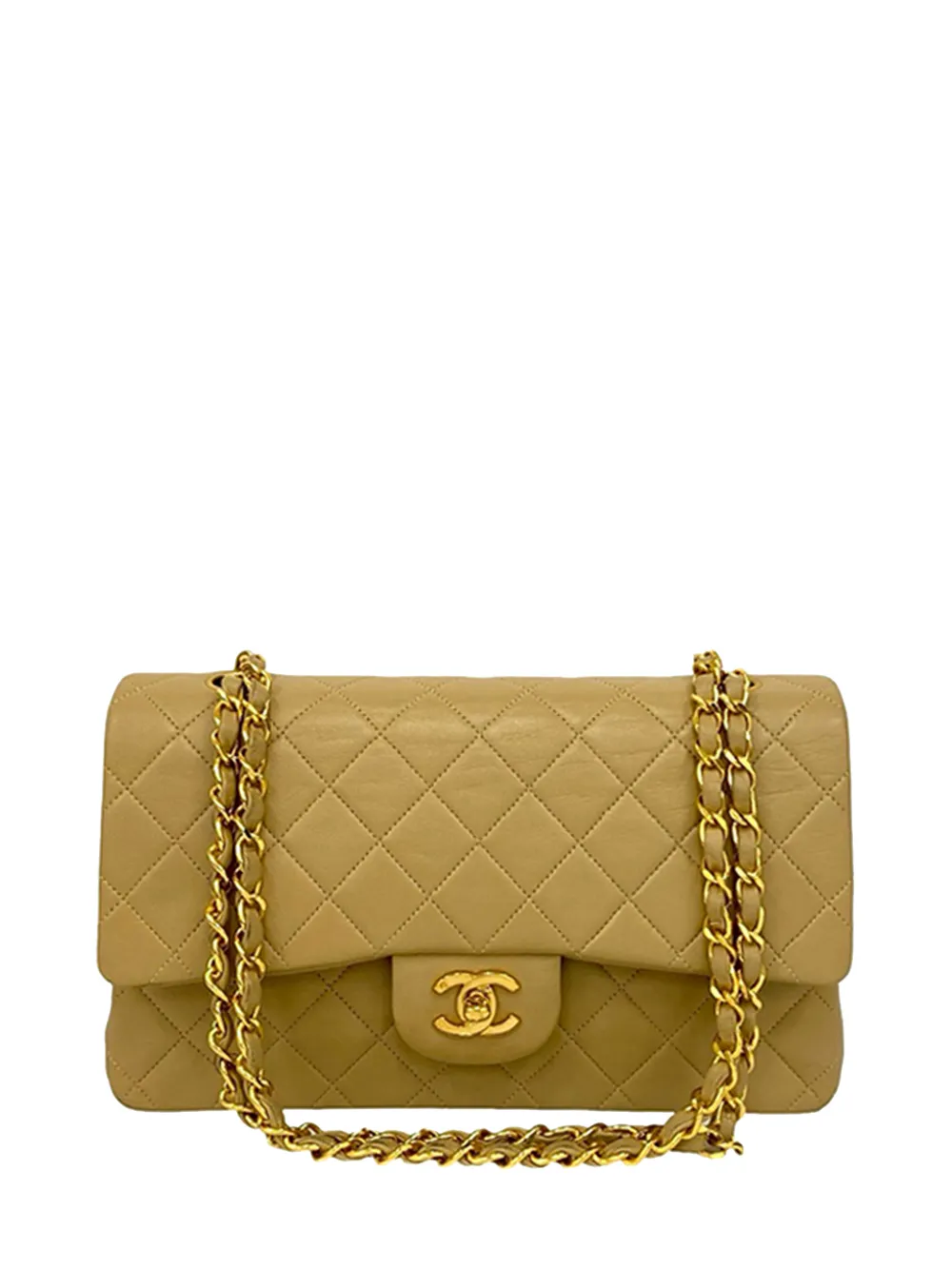 CHANEL Pre-Owned 1989-1991 Medium Classic Lambskin Double Flap shoulder bag - Marrone