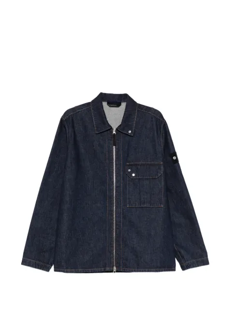 Stone Island sobrecamisa con bolsillo en el pecho y cierre