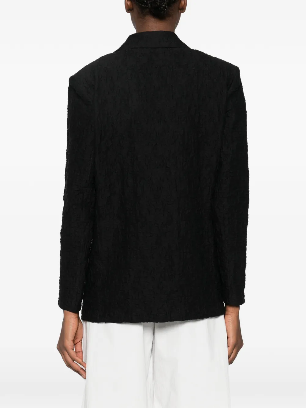 Textured Single-Breasted Jacket