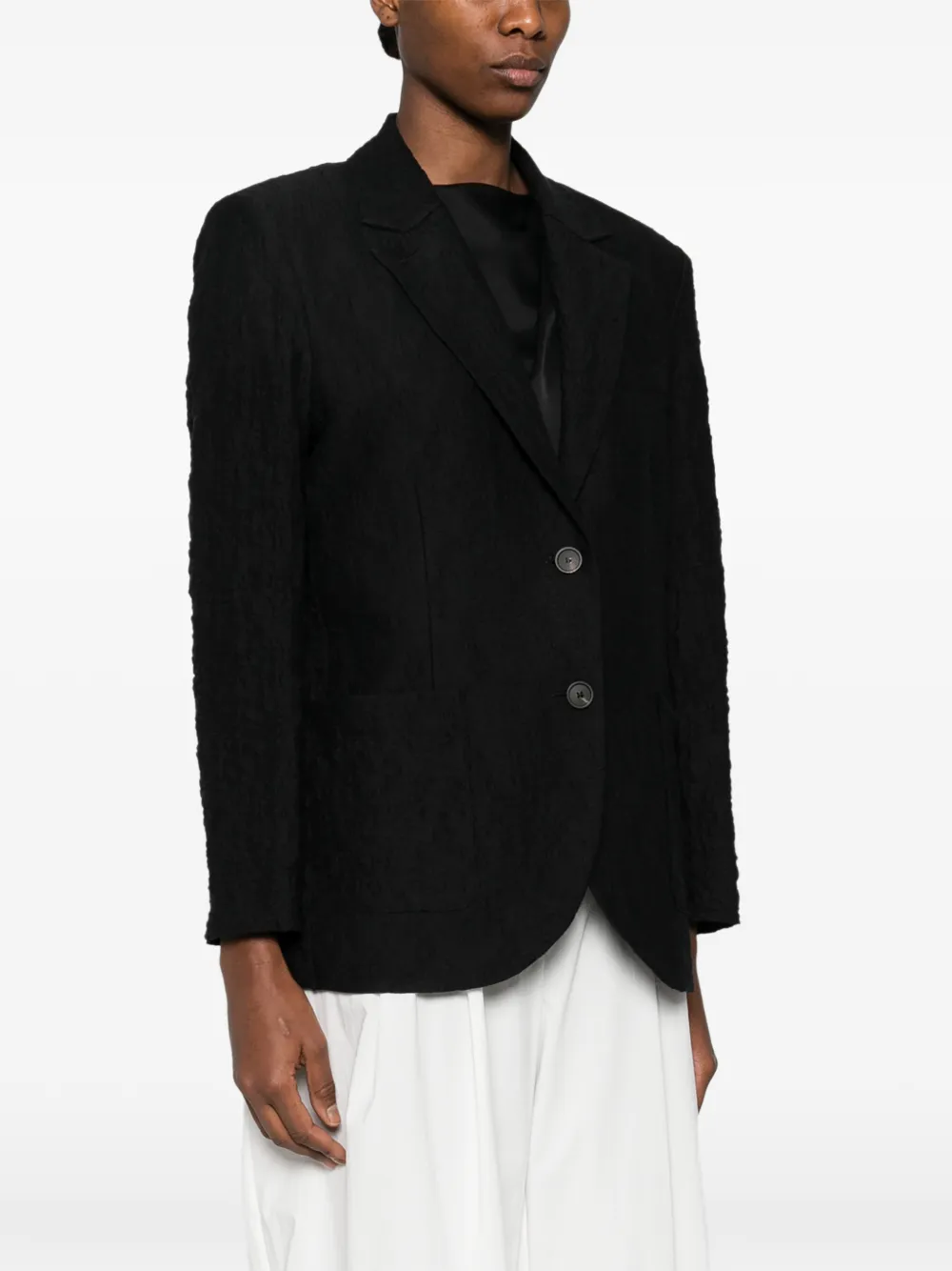 Textured Single-Breasted Jacket